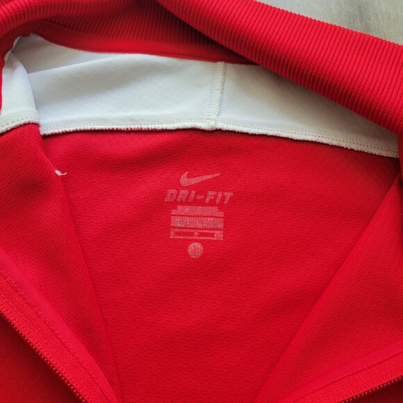 Nike Red Full Zip Dri-FIt Jacket Size Small - Retro Classic Look Unisex - Picture 5 of 13